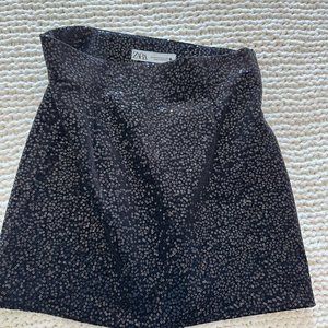 sequins black mini skirt